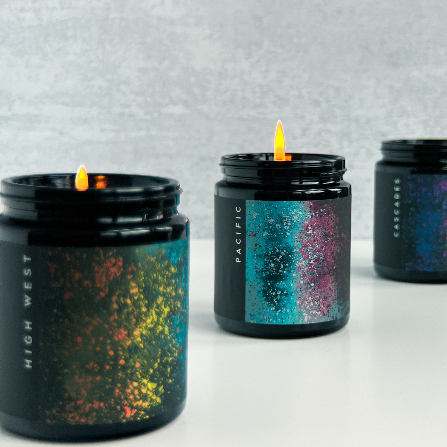 The Wilds Collection Essential Oil Aromatherapy Candles 3-pack - CASCADES, HIGH WEST, & PACIFIC